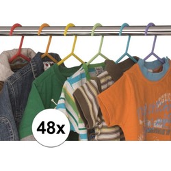 48x Kledinghangertjes voor kinderkleding - Kledinghangers