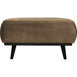 BePureHome Statement Hocker - Velvet - Fluweel Taupe - 40x80x55