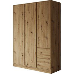 Meubella - Kledingkast Brett - Eiken - 147 cm