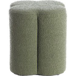 Light&living Poef 38x38x45 cm NALANI bouclé donker groen
