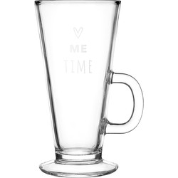 Clayre & Eef Theeglas  250 ml Glas Hart Me time Theemok