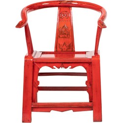 Fine Asianliving Chinese Stoel Traditioneel Rood B69xD69xH95cm