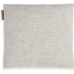 Knit Factory Vinz Sierkussen - Beige - 50x50 cm - Inclusief kussenvulling