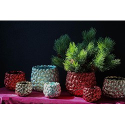 PTMD Bloempot Francisca - 21x21x17 cm - Metaal - Goud