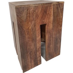 Pippa Design Bijzettafel - kruk - vierkant - hout
