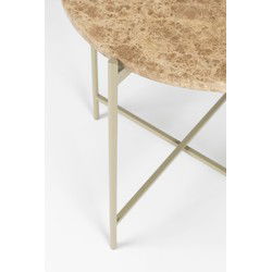 Housecraft Living Tooz bijzettafel Rond 45 cm Marmer Beige