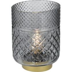 LED-lamp Cristal – Grijs –  H17 cm – Werkt op batterijen (incl. lamp)