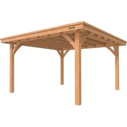 Hillhout douglas buitenverblijf plat dak excellent, 310 x 310 cm