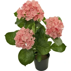 Hoyz Greenery - Kunstplant Hortensia Roze 35 cm