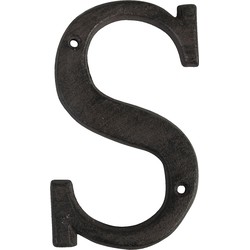 Clayre & Eef IJzeren Letter S  13 cm Bruin Ijzer Decoratie Letters