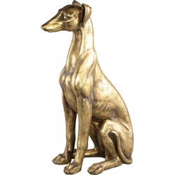 PTMD Darryl Decoratief Honden Beeld - 38 x 26 x 63 cm - Goud