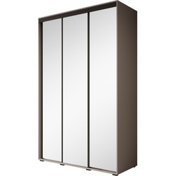 Meubella Kledingkast Delos 2 - Beige - 150 cm - Met spiegel