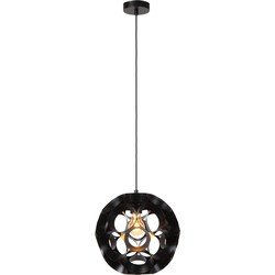 Raahe - Zwart Hanglamp - Ø 30 cm - 1xE27 - Zwart