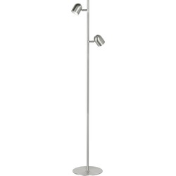 Moderne Metalen Highlight Ovale LED Vloerlamp - Grijs
