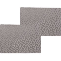 4x stuks stevige luxe Tafel placemats Stones grijs 30 x 43 cm - Placemats