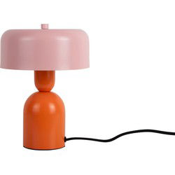 Leitmotiv - Tafellamp Double Funky - Bright orange & soft pink