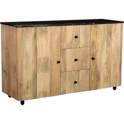 Brix - Dressoir Brix Pebbles - Mangohout / Gecoat Staal