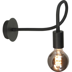 Landelijke Metalen Highlight Flex Wandlamp - Zwart