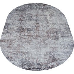 Vloerkleed Yara Silver - Ovaal 200 x 290 cm