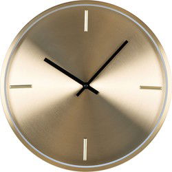 QUVIO Wandklok – ø30 cm – Aluminium – Goud