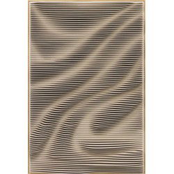 PTMD Aleishia Cream Rect Mdf Wallpanel Wavy Design