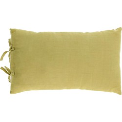 Kave Home - Groene kussenhoes Tazu van 100% linnen 30 x 50 cm