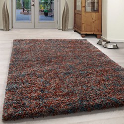 Tapijtenloods Rainbow Soft Shaggy Hoogpolig Vloerkleed Terra- 60x110 CM