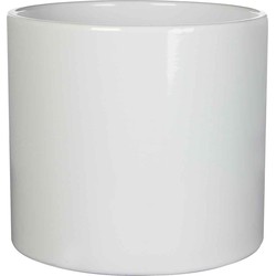 Mica Decorations Era Ronde Bloempot - H31 x Ø32 cm - Keramiek - Wit
