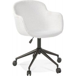 Draaibureaustoel VIVIANE 59x54x80 cm Wit