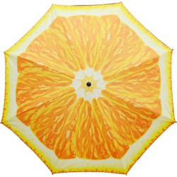 Parasol - sinaasappel fruit - D180 cm - UV-bescherming - incl. draagtas - Parasols