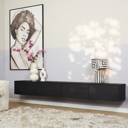 Starfurn Zwevend tv meubel Vision Black | 240 cm