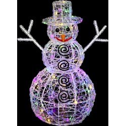 Feeric lights and christmas - LED verlichte sneeuwpop figuur - 60 cm - kerstverlichting figuur