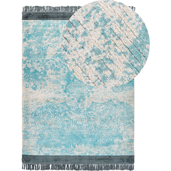 Beliani AKARSU - Laagpolig-Blauw-Viscose