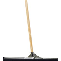 Vloertrekker/douchetrekker voor water metaal/rubber 100 cm met houten steel 150 cm - Vloertrekkers