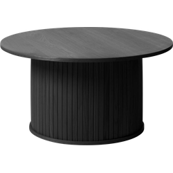 Lenn houten salontafel zwart eiken - Ø90 cm