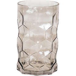 Housevitamin Pattern Vase - Smokey - Glass - 15x24,5cm