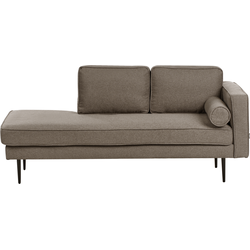MIRAMAS - Chaise longue - Bruin - Rechterzijde - Polyester