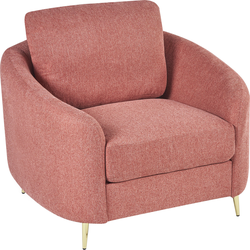 Beliani TROSA - Fauteuil-Roze-Polyester