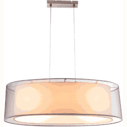 Doorschijnende moderne hanglamp | Metaal | Hanglamp | grijs | Woonkamer | Eetkamer