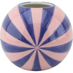 Vase -  Flower Vase Swirl  - Pink/Blue - 20x20x20cm