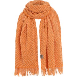 Knit Factory Soleil Sjaal - Ecru/Orange - 200x90 cm