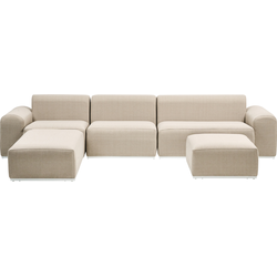 BATTIFOLLO - Loungeset modulair 7-zits - Beige - Olefine