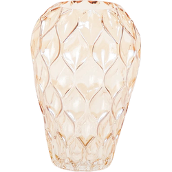 Housevitamin Pattern Vase - Amber - Glass -  L - 16x27cm