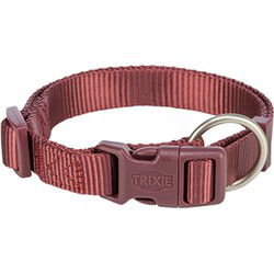 TRIXIE HALSBAND HOND PREMIUM SANGRIA ROOD 22-35X1 CM