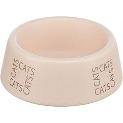 TRIXIE VOERBAK / DRINKBAK KAT CATS KERAMIEK ROZE 150 ML 12 CM