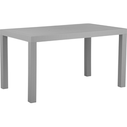 FOSSANO  - Tuintafel - Lichtgrijs - 80x140 cm - Synthetisch materiaal
