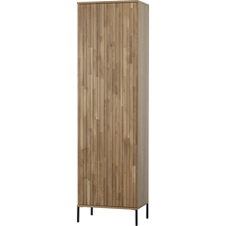 WOOOD New Gravure Hoge Kast - Eiken - Naturel - 210x60x42