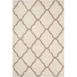 Safavieh Shaggy Indoor Woven Area Rug, Hudson Shag Collection, SGH283, in Ivory & Beige, 183 X 274 cm