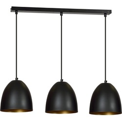 moderne hanglamp Santis Zwart 3-lichts