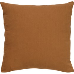 Dutch Decor JAMES - Sierkussen 45x45 cm - duurzaam katoen - effen kleur - Tobacco Brown - bruin - Dutch Decor